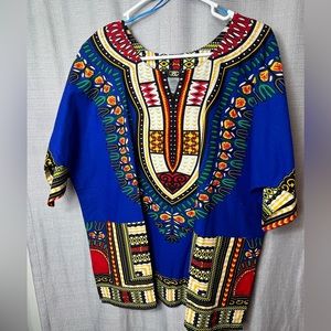 African Print Scrub Tops Never worn